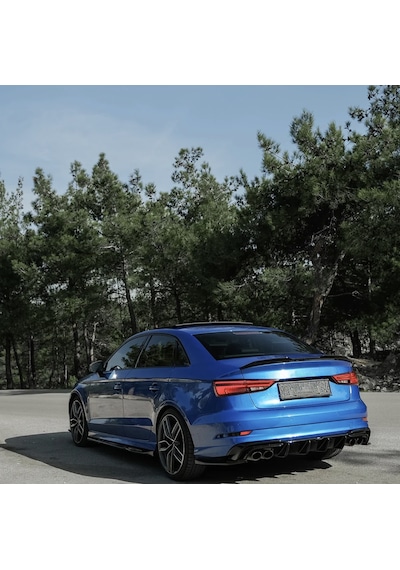 Audı S3 Sedan 8v Makyajlı Kasa 2016-2020 Uyumlu Arka Difüzör