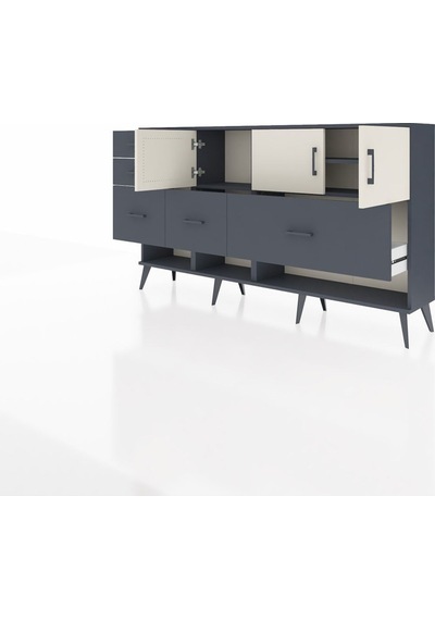 Arges Konsol 3 Raflı 5 Çekmeceli 3 Kapaklı 176x30x99 Antrasit-aytaşı/antrasit Aytası/antrasıt - Antrasıt Arges Konsol 3 Raflı 5 Çekmeceli 3 Kapaklı 176x30x99 Antrasit-aytaşı/antrasit Aytası/antrasıt - Antrasıt