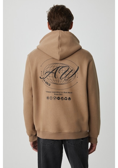 Grımelange Grımelange Legandary Erkek Yumuşacık Vizon Sweatshirt Vizon