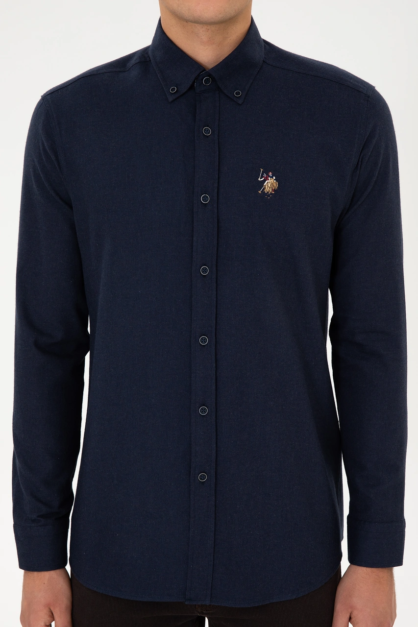 U.s. Polo Assn. Erkek Lacivert Gömlek Desenli 50308459-vr033 Lacivert