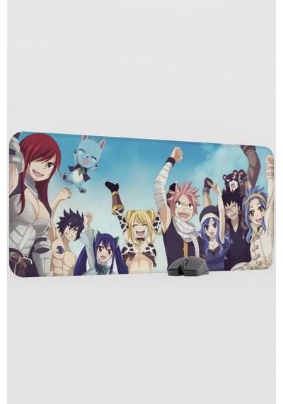 Fairy Tail Anime V4 - 90x40 Xxl Gaming Kauçuk Kaymaz Taban Mouse Pad Fare Altlığı