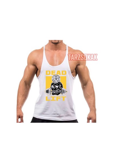 Tarzsokak Gym Tank Top Fitness Sporcu Atleti Gym72 Beyaz