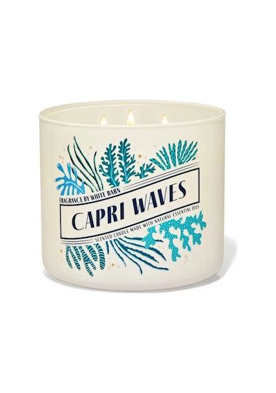 Bath & Body Works Capri Waves Büyük Mum 411 G Çok Renkli