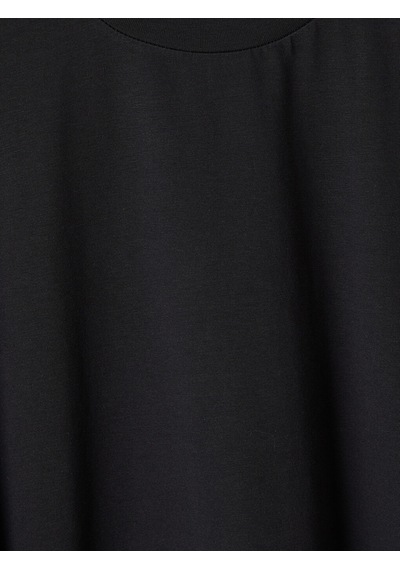 Lcw Curve Siyah Büyük Beden %100 Pamuklu Oversize Kadın Tişört
