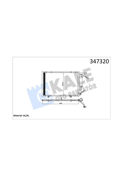 Kale 347320 Klima Radyatörü Kondanser - Ford Tourneo Courier 2014- 1.5 Tdci Dizel Manuel Şanz. 1834039 - Et7119710ba