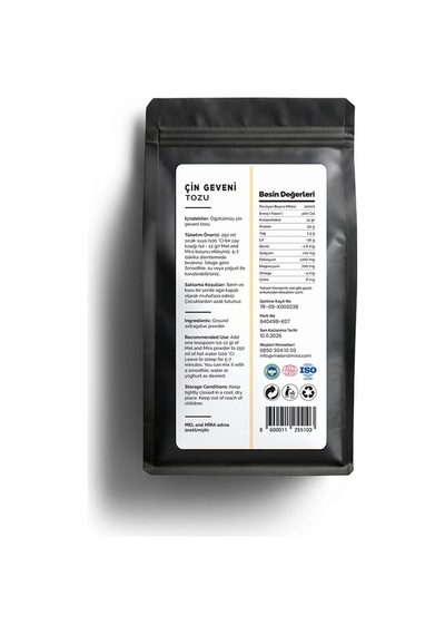 Organik Çin Geveni Kökü Tozu 100g - Premium Astragalus Root Powder, Organik Vegan Katkısız