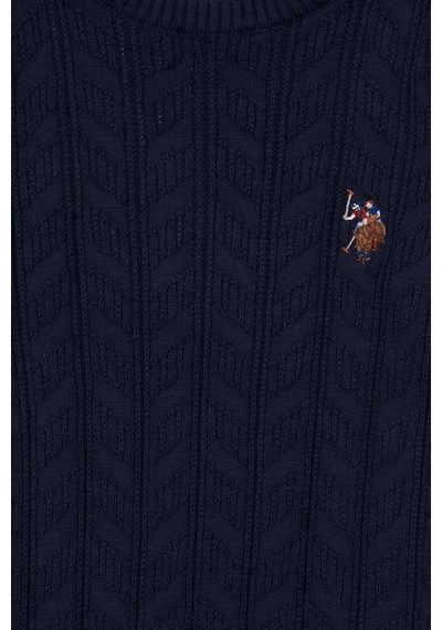 U.S. Polo Assn. Erkek Çocuk Lacivert Basic Bisiklet Yaka Kazak 50288889-VR033