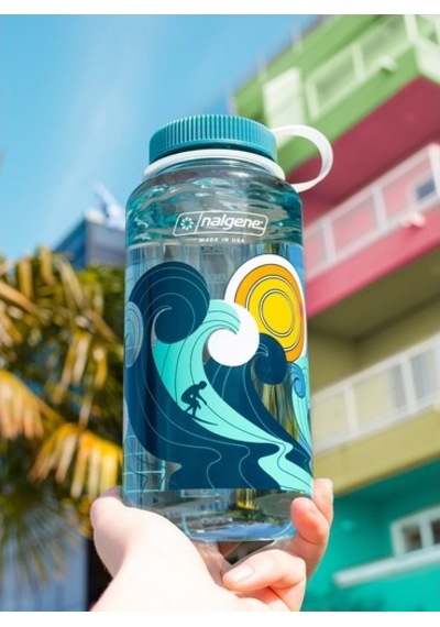 Nalgene 32 Oz Retro Seafoam Tritan Suluk Matara 1 Litre Açık Mavi