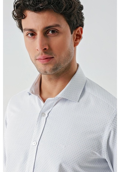 İmza Mavi Uzun Kollu Desenli Armürlü Cepsiz Pamuklu Klasik Slim Fit Dar Kesim Gömlek 1004240189-mavi Mavi İmza Mavi Uzun Kollu Desenli Armürlü Cepsiz Pamuklu Klasik Slim Fit Dar Kesim Gömlek 1004240189-mavi Mavi