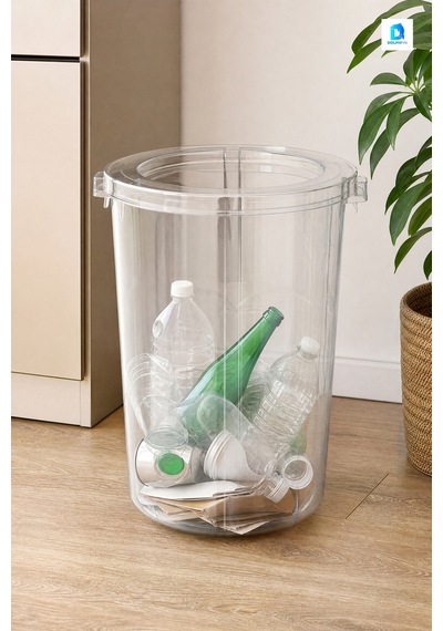 Şeffaf Battal Erzak Kabı 50 L Plastik Saklama Kabı