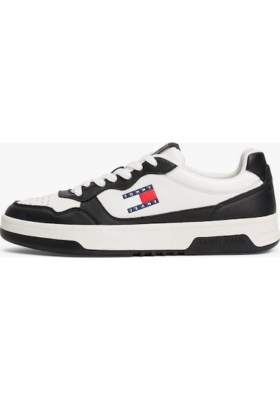 Tommy Hilfiger Erkek Deri Siyah Sneaker Çok Renkli