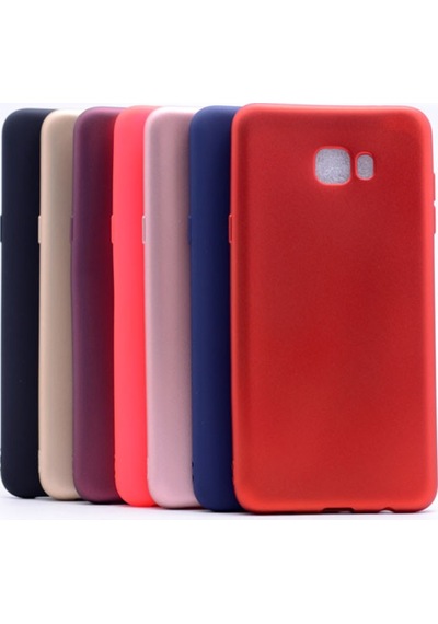 Samsung Uyumlu Galaxy C9 Pro Kilif Mat Estetik Silikon Kirmizi 251607810