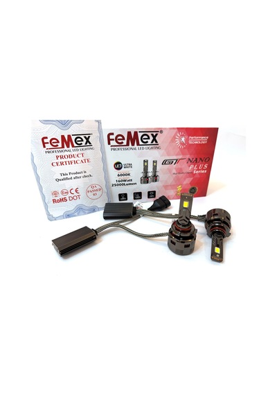 Femex Gt Nano Plus Csp Lumıled Royal Chipset Radyatör Soğutmalı Hb3 9005 Led Xenon Led Headlight