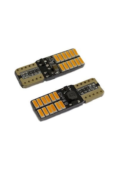 Space T10 Led Ampul 24 Smd Canbus'lı Turuncu 2'li Set 12v / Laam627-3