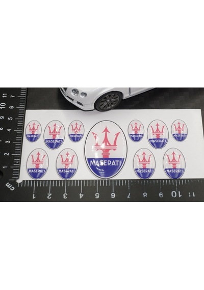 Maserati Logo 3M 3D Damla Silikon Torpido Bagaj Çamurluk Logo Amb
