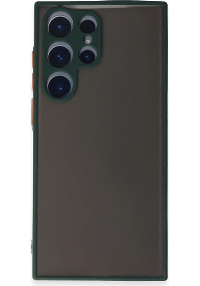 Samsung Uyumlu  Galaxy S22 Ultra Kılıf Montreal Silikon Kapak - Yeşil Çok Renkli