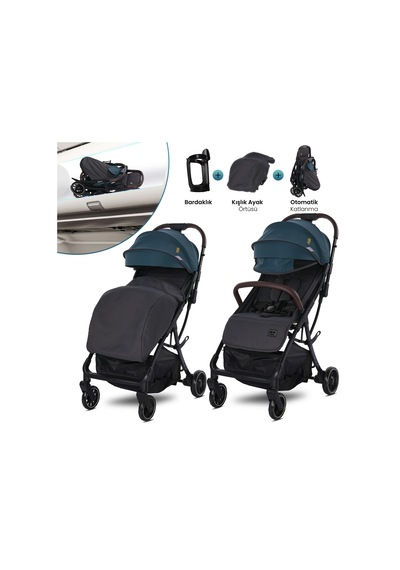 Lorelli Minori Otomatik Katlanır Kabin Boy Bebek Arabası - Opal Green