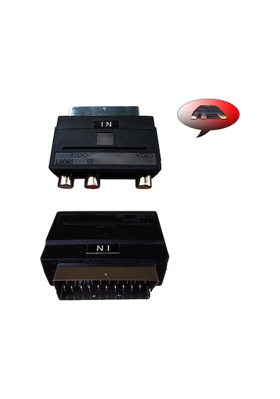 Scart Erkek-Rca Dişi Ara Mini Adaptör