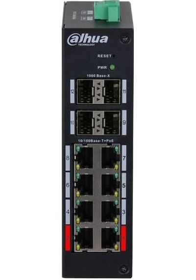 Dahua 8port Poe 120w Hs4412-8et-120 10/100 4x Sfp Yönetilebilir Endüstriyel Switch