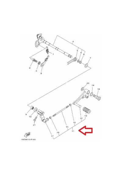 Yamaha Yzf-R25 Komple Vites Pedalı B1X-E8110-01-00