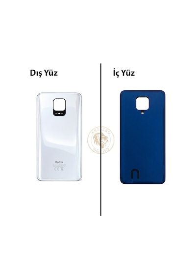 Redmi Note 9 Pro Beyaz Arka Pil Kapağı Batarya Kapağı Lazer Kesim Back Cover Çok Renkli