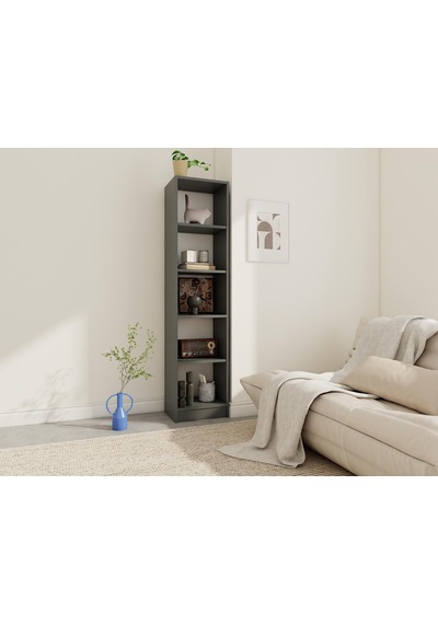 Mm 5 Bölmeli Kitaplık Yl Kygr 400 300 1690 Koyu Gri