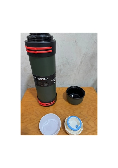 Vacuum Travel Pot 2,5 Litre Aile Boy Kamp Termos Yeşil