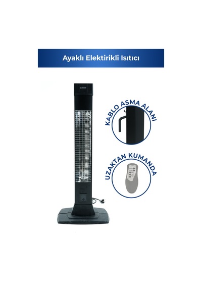 Flamo 5965 2500 W 4 Kademeli Uzaktan Kumandalı Karbon Infrared Duvar Isıtıcı