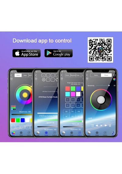 10 Mt Akıllı Led Işık Bluetooth Telefon Kontrolü Su Geçirmez Sese Duyarlı Ev Bahçe Aydınlatma Süsü Çok Renkli