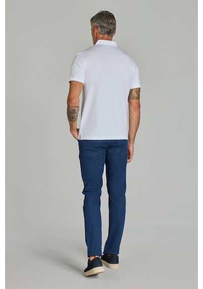 Bisse Fermuarlı Polo Yaka Beyaz Erkek Tshirt Ts25y25107 D01 Beyaz