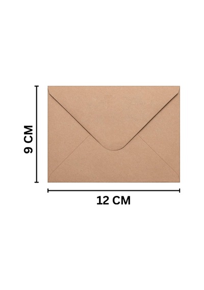 Kraft Zarf Seti, 50 Li Paket 7x9 Cm, Mini Boy Davetiye, Kart, Fotoğraf Ve Özel Gün Zarfları