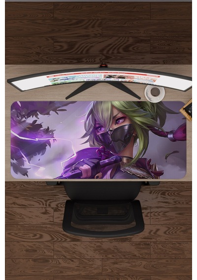 Kuki Shinobu Genshin Impact Anime Oyuncu V2 - 90x40 Xxl Gaming Mouse Pad Fare Altlığı