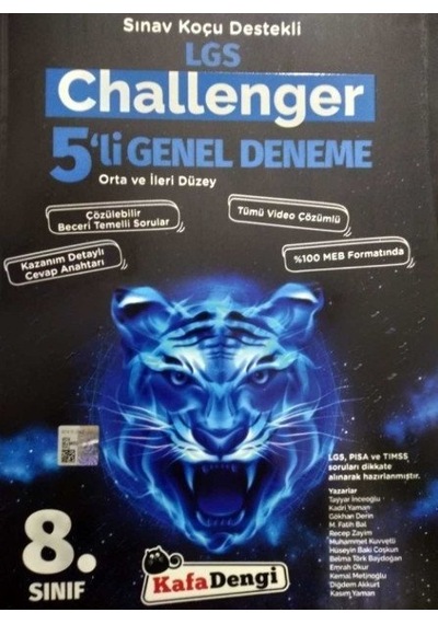 8. Sınıf Lgs Genel Challenger 5 Deneme Kafadengi Yayınları