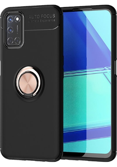 Oppo Reno A72 Kilif Yüzüklü Tam Korumali Silikon Kapak 438867638