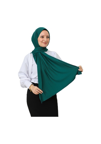 Modish Group Şal Tesettür Başörtüsü Premium Kumaş Eşarp Uzun Islami Giyim Viskon - Zümrüt Yeşili Zümrüt