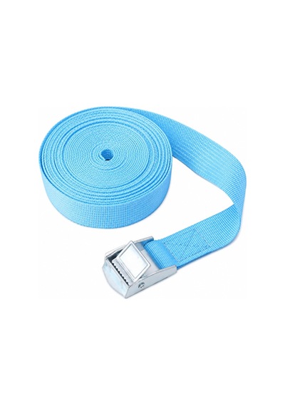 Kargo Bağlama Kayışı 3 Metre Açık Mavi Metal Tokalı 2 Adet