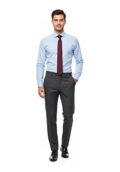 Presto Erkek Slim Fit Armürlü Pantolon Kahve 3181-400 Kahverengi