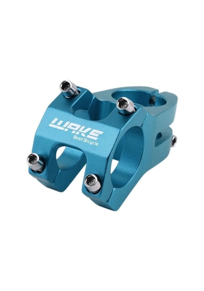 Wake Mavi Bisiklet Kısa Gidon Boğazı 40mm Bisiklet Yedek Parça Aksesuarı Mavi