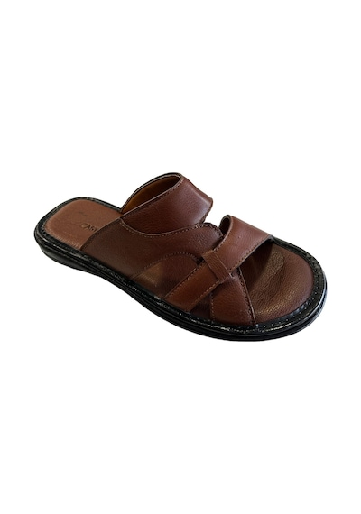 Castle Black 8521 Erkek Hakiki Deri Terlik Taba