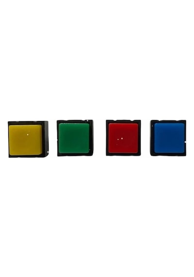 Ic-204c Yaylı Kare Plastik Buton 12x12mm Pbs-18b Mavi