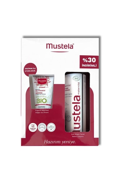 Mustela Göğüs Ucu Kremi 30 Ml + Temel Bakım Losyonu 200 Ml
