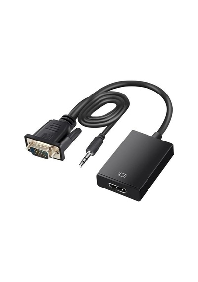 Vga To Hdmı Adaptör Vga Hdmı Görüntü Ve Ses Aktarıcı Dönüştürücü Usb Güç Destekli