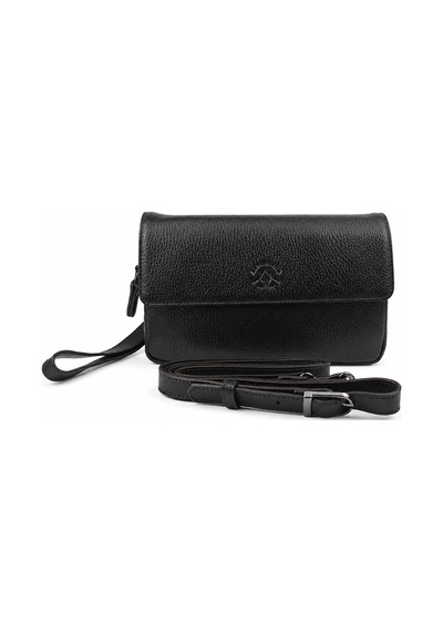 Alphaclub Bag Erkek Kahverengi Hakiki Deri Çok Bölmeli Bileklik Askılı El Çantası