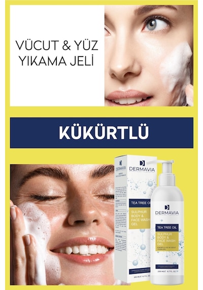 Kükürtlü Yüz Ve Vücut Yıkama Jeli 200 Ml Uyuz, Akne & Egzamaya Karşı Etkili Anti Baktiriyel