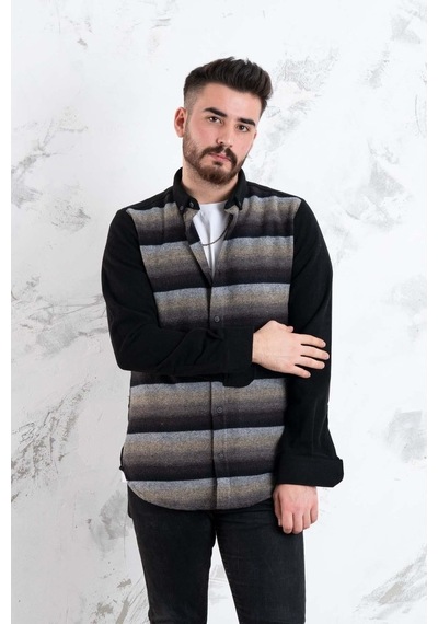 Advante Slimfit Parça Desenli Erkek Oduncu Gömlek (509439640)