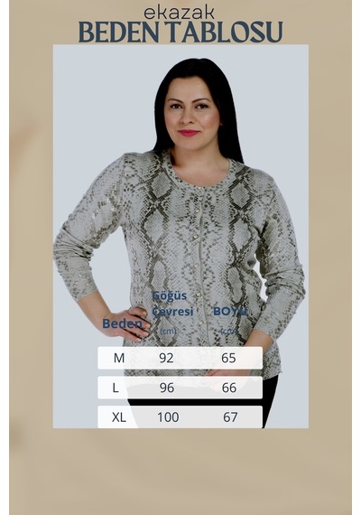 Solo Kaşmir Varak Baskı Triko Hırka 001