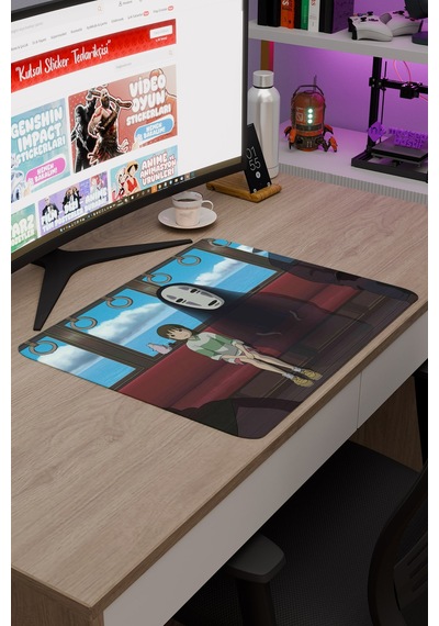 Spirited Away Kaymaz Dikişli Kauçuk Oyuncu Mousepad V4 - 48x40 Xl Gaming Mouse Pad Fare Altlığı