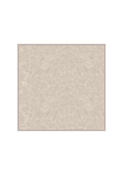 Belli Soyut Desen %100 Twill İpek Eşarp Be28 Açık Vizon