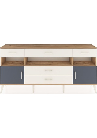 Arges Konsol 3 Raflı 5 Çekmeceli 2 Kapaklı 176x30x83 Çam-antrasit/aytaşı Antrasit/aytaşı Arges Konsol 3 Raflı 5 Çekmeceli 2 Kapaklı 176x30x83 Çam-antrasit/aytaşı Antrasit/aytaşı
