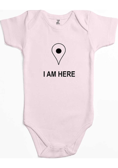 Zepplin Giyim I Am Here Ekru Bebek Body Zıbın